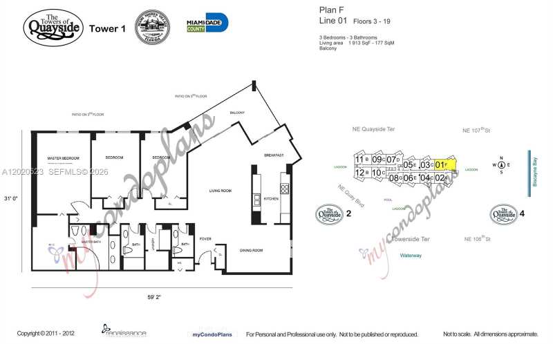 1000 Quayside Ter # 701, Miami FL 33138