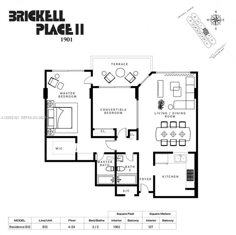 1901 Brickell Ave # B512, Miami FL 33129