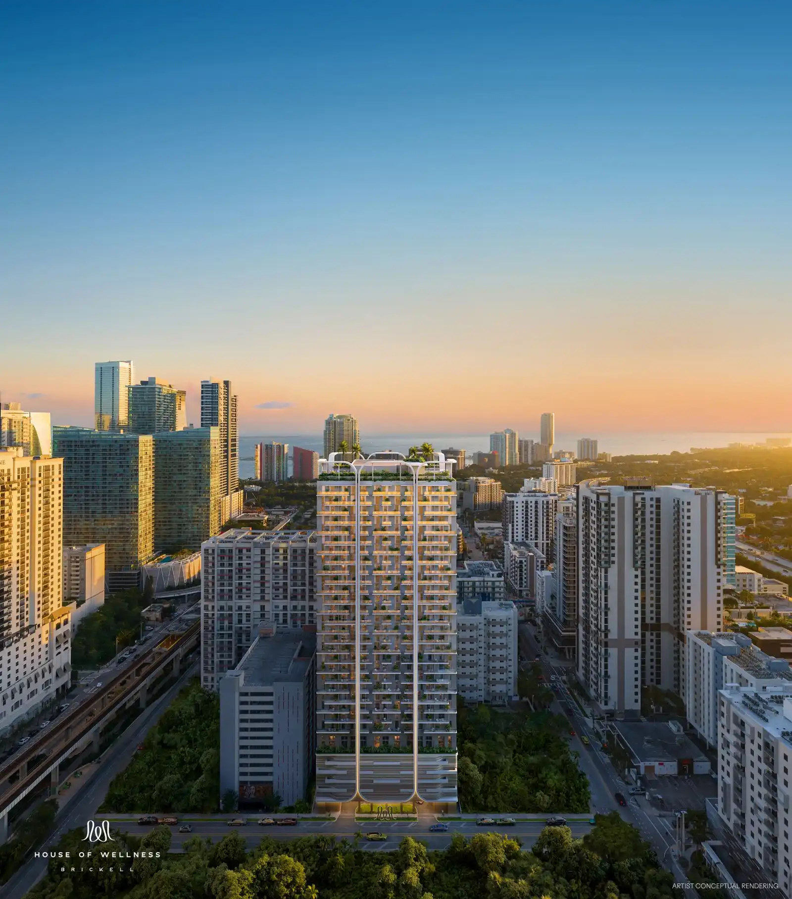 Vista aérea de House of Wellness en Brickell
